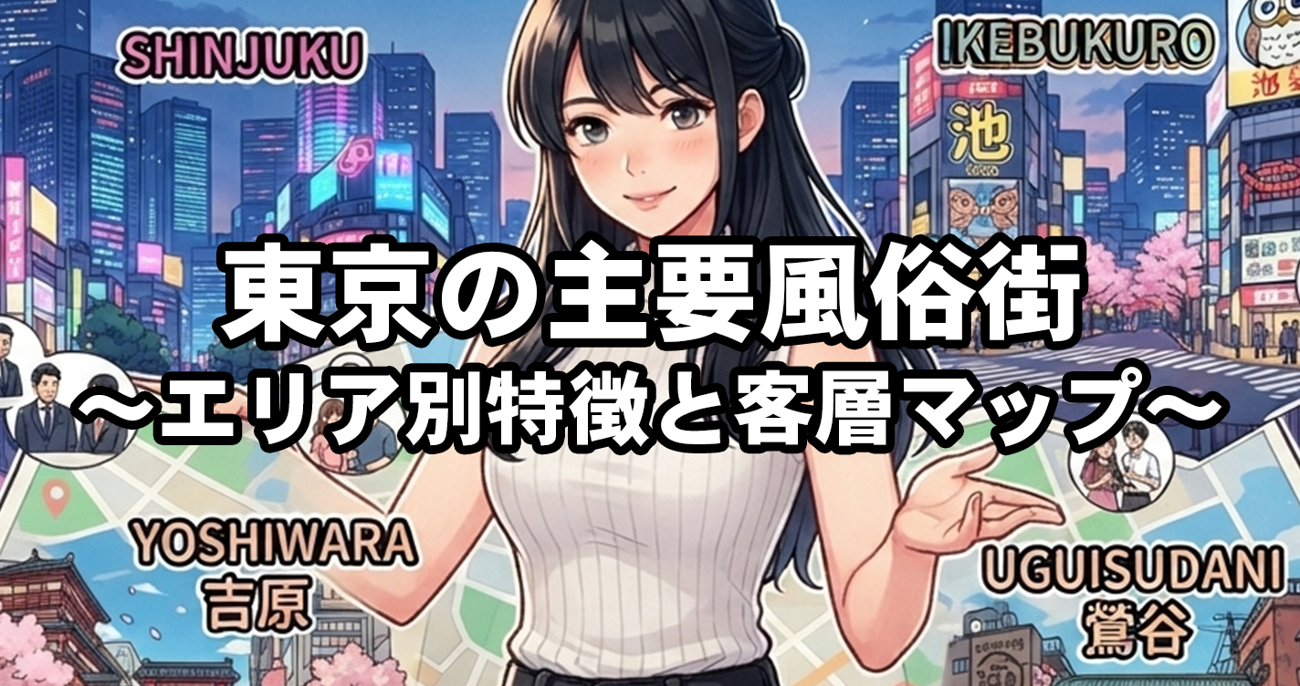 東京の主要風俗街（新宿・池袋・吉原・鶯谷）のエリア別特徴と客層マップ